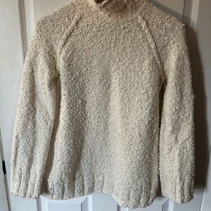 Anthropologie Cream Knit Turtleneck Sweater